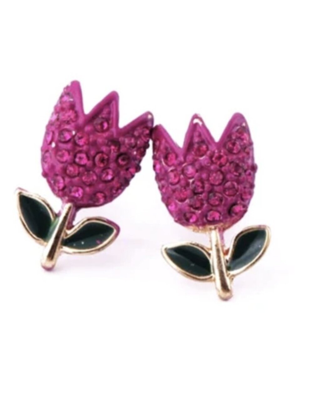 Betsey Johnson Pink Tulip Earrings